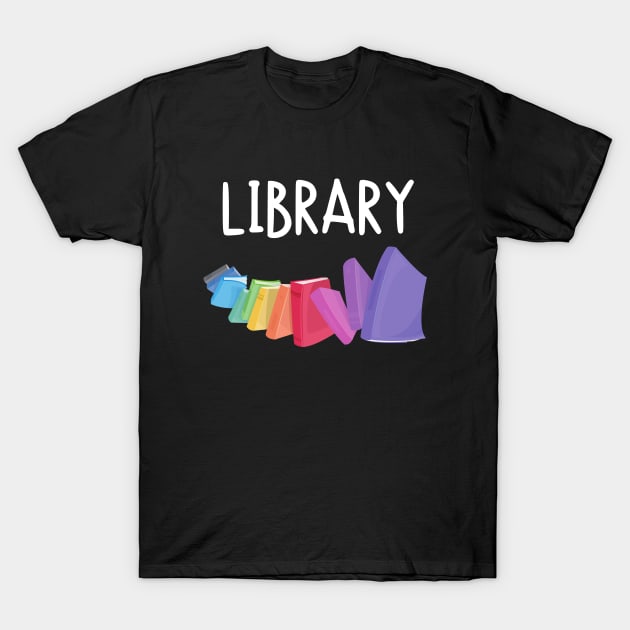 Library Book Smile T-Shirt by FunnyStylesShop